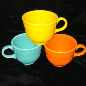 3 Fiesta Coffee cups mugs